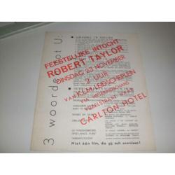 Fotokaart acteur Robert Taylor feestelijke intocht A'dam1936