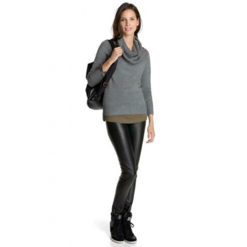 Zwarte Esprit trui pullover met mooie sjaalkraag maat S