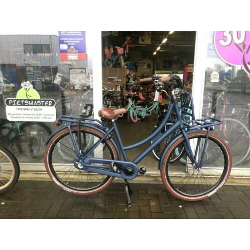 Fietsmaster cargo transportfiets 28 inch n3 mat blauw op=op!