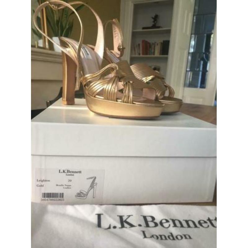 Gouden pumps plateauzool L.K. Bennett zgan!