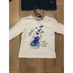 Vest trui shirt longsleve maat 104 set