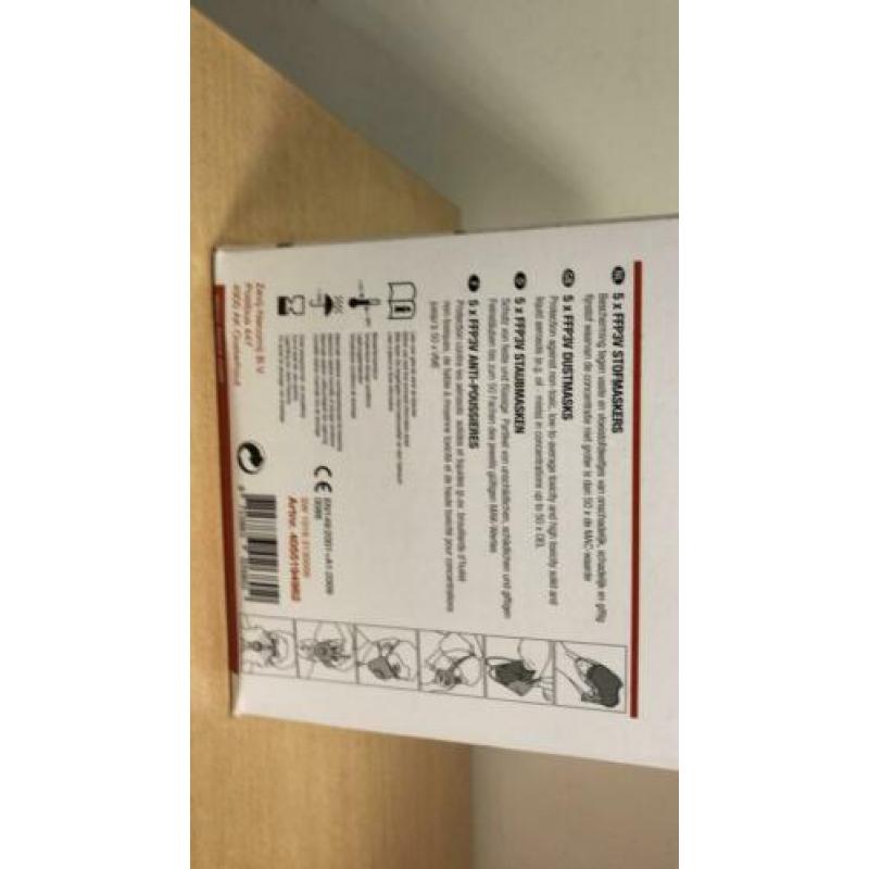 4tecx FFP3 stofmaskers mondkapje EN-149. 5 stuks