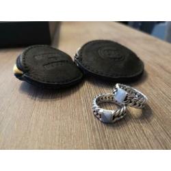 Buddha to Buddha ring Chain Stone Blue Lace maat 20, 925!!