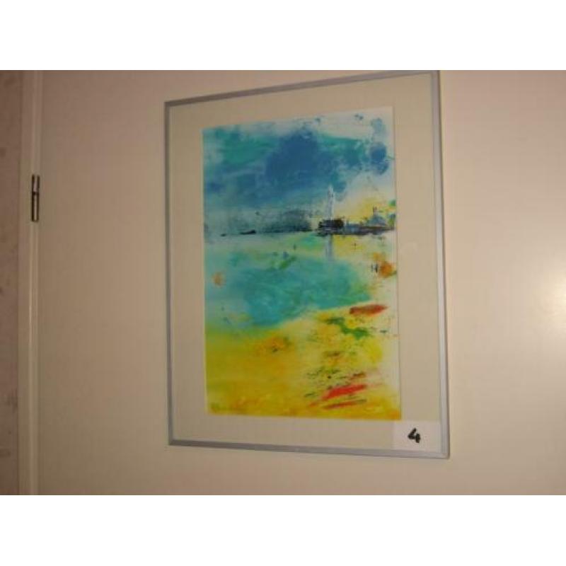 ACRYLVERF schilderijen te koop--ingelijst mete passe-partout