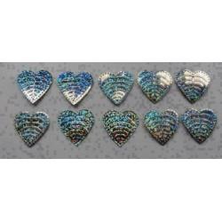 zilverkleurig metallic hart voor kaarten maken of knutselen