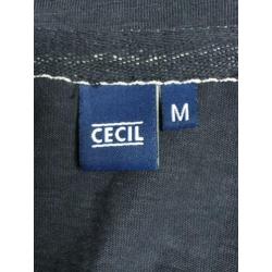 Cecil - blauw kort tricot jasje - maat M