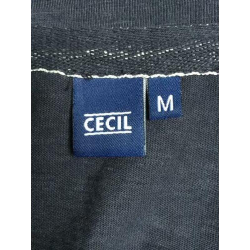 Cecil - blauw kort tricot jasje - maat M