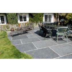 Mustang leisteen Black Slate tuintegels 100x100 cm