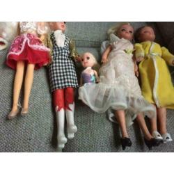 Barbie poppen vijf stuks