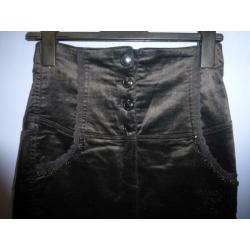 Blugirls Folies highwaist velours zwarte koker rok XS 30819