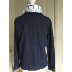 Cecil - blauw kort tricot jasje - maat M