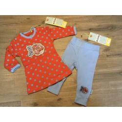 Nieuw setje O’Chillie lente rood jurkje stip en legging 86