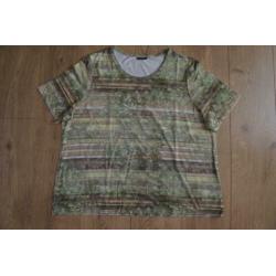barbara lebek shirt 50 bruin groen tinten nieuw