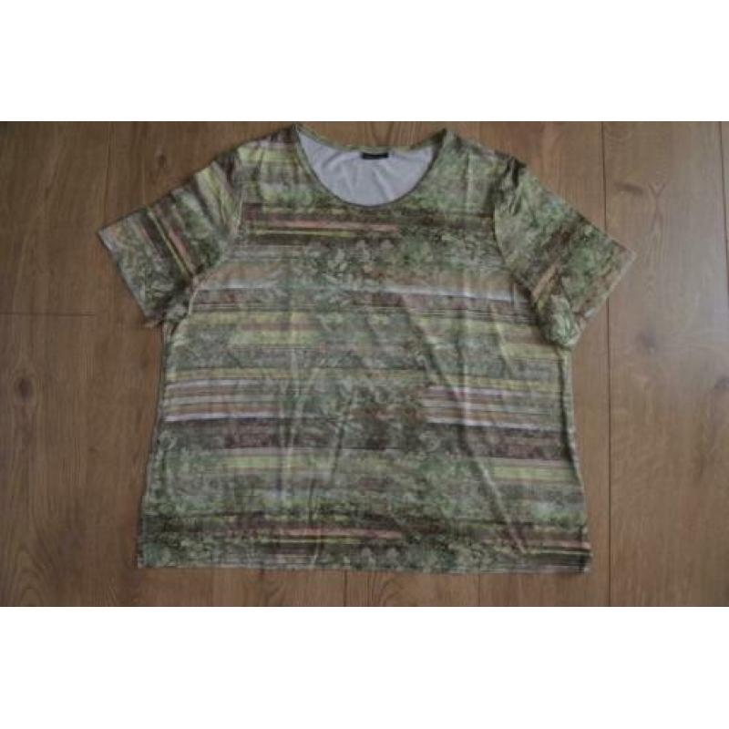 barbara lebek shirt 50 bruin groen tinten nieuw
