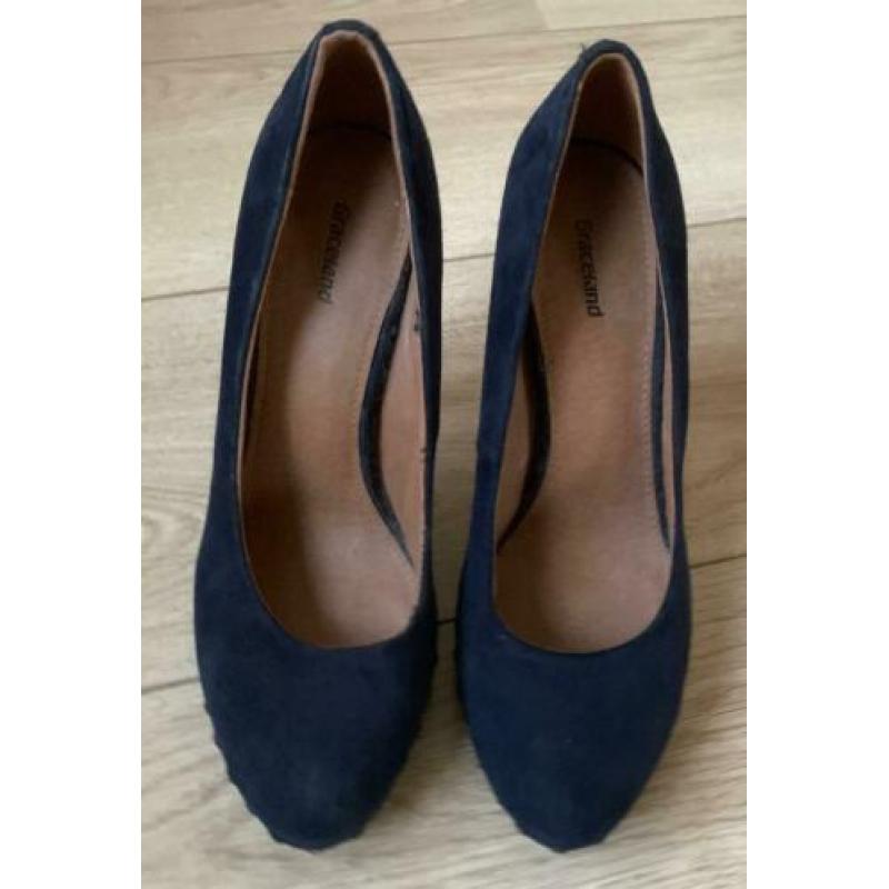 Graceland dames schoenen / pumps maat 39 - nieuw - blauw
