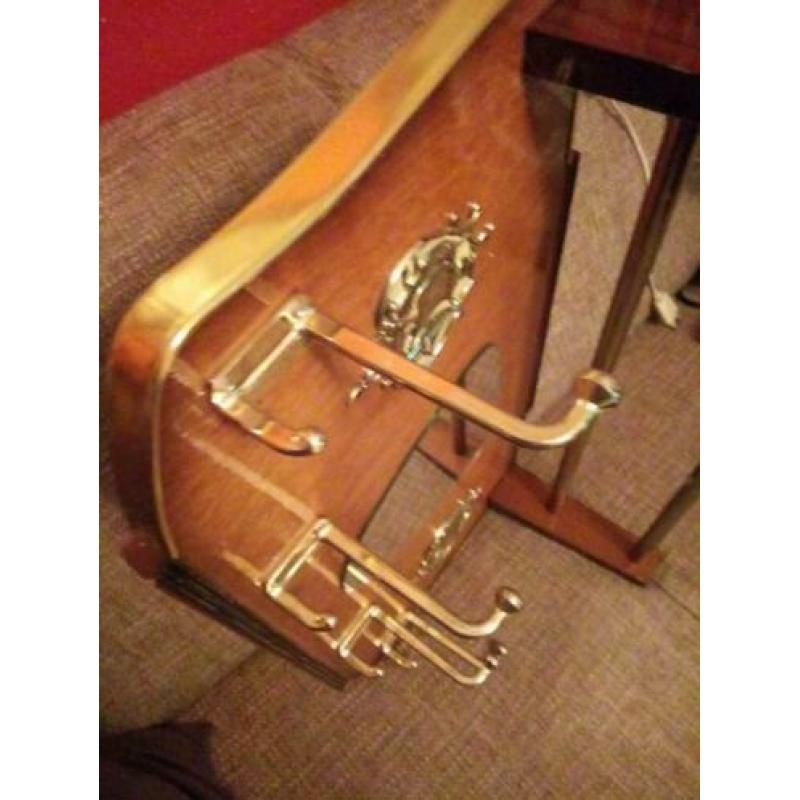 Vintage kapstok mes messing details.jaren 50-60.