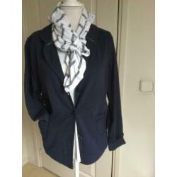 Cecil - blauw kort tricot jasje - maat M