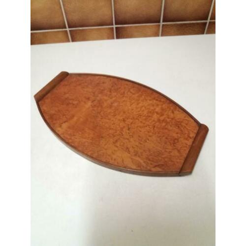 Wortelhout, brocant, vintage, antiek, retro, dienblad.
