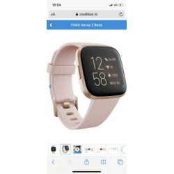 Fitbit Versa 2 + rosegouden bandje nieuw in doos!