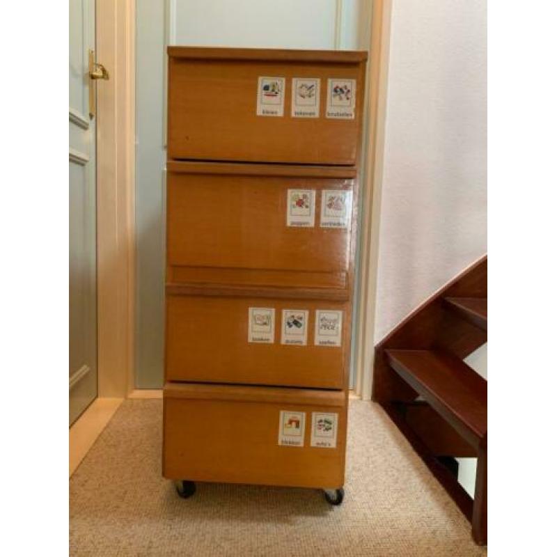Géén-Doorsnee-Ladenkast met 4 grote laden
