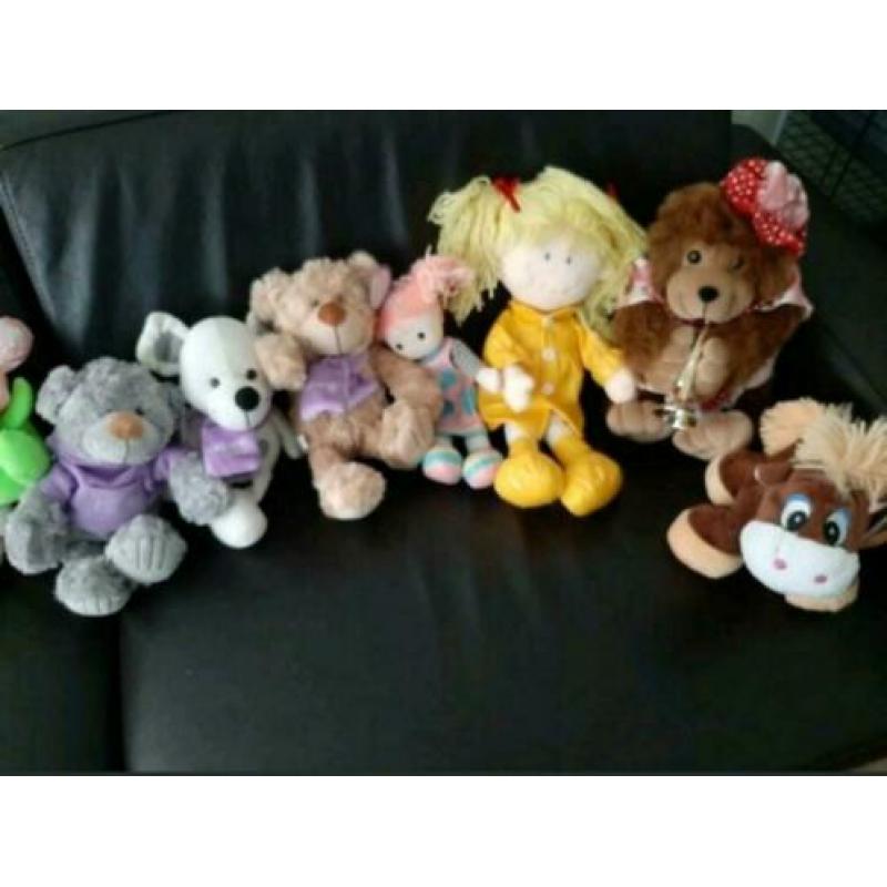 Speelgoed knuffels van dieren met knuffelton