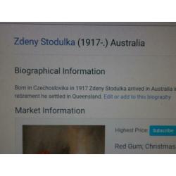 Zdeny Stodulka, 1917, mooie Aquarel Waterlandsch/Strand