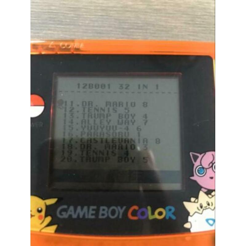 Gameboy Color Oranje Pokémon editie met spellen