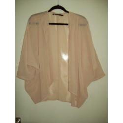 Trendy sierlijk roze chiffon tuniek vest van Steps maat XL
