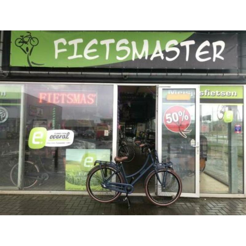 Fietsmaster cargo transportfiets 28 inch n3 mat blauw op=op!