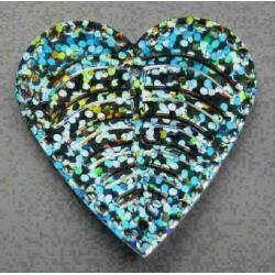 zilverkleurig metallic hart voor kaarten maken of knutselen