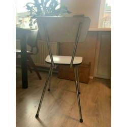 retro schoolstoelen vintage Deens design zwart wit 2 of 4 st