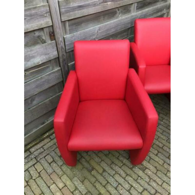Schitterend rode design eetkamer stoelen