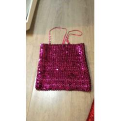 Glitter topjes maat S