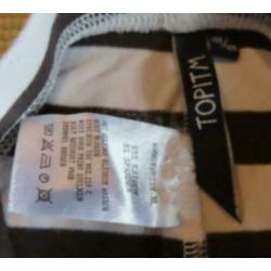 2 stuks Topitm gestreepte legging met bies maat 134