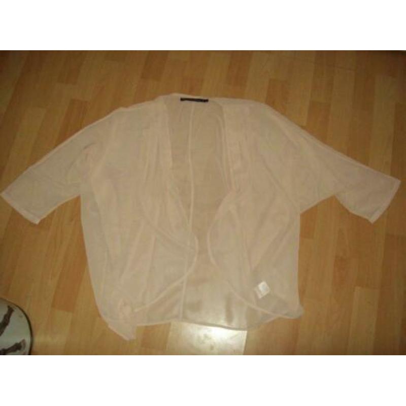 Trendy sierlijk roze chiffon tuniek vest van Steps maat XL
