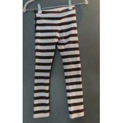 2 stuks Topitm gestreepte legging met bies maat 134