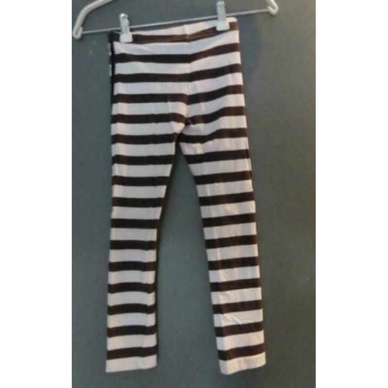2 stuks Topitm gestreepte legging met bies maat 134