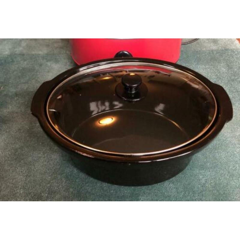 Slow Cooker zachte gaarder 6,5 liter 300w rood