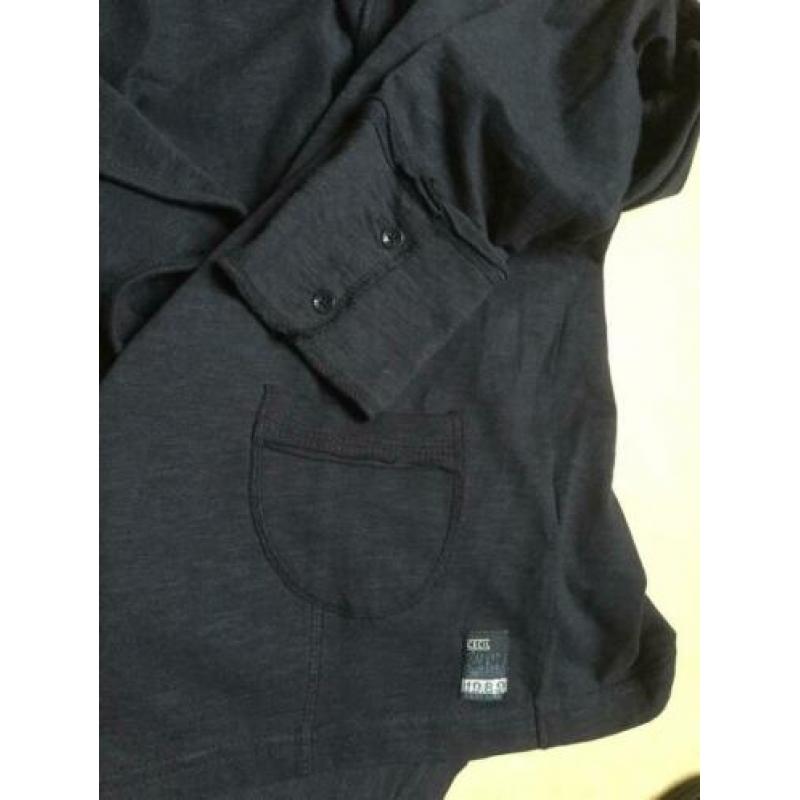 Cecil - blauw kort tricot jasje - maat M