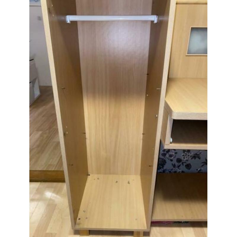 Bureau hout met 2 kasten