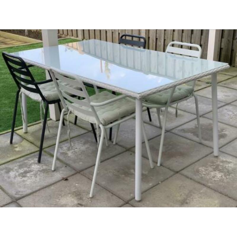 Tuinset tafel met 4 stoelen ZGAN