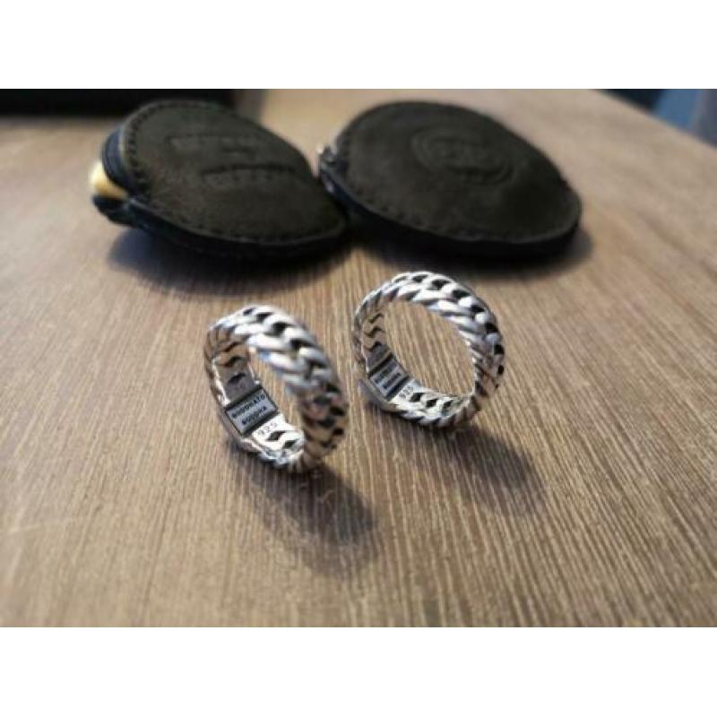 Buddha to Buddha ring Chain Stone Blue Lace maat 20, 925!!