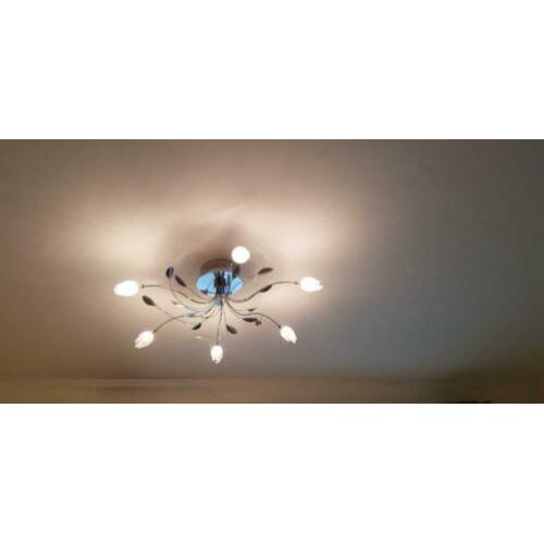 Plafondlamp Tulip met 6 Lichtpunten Chroom