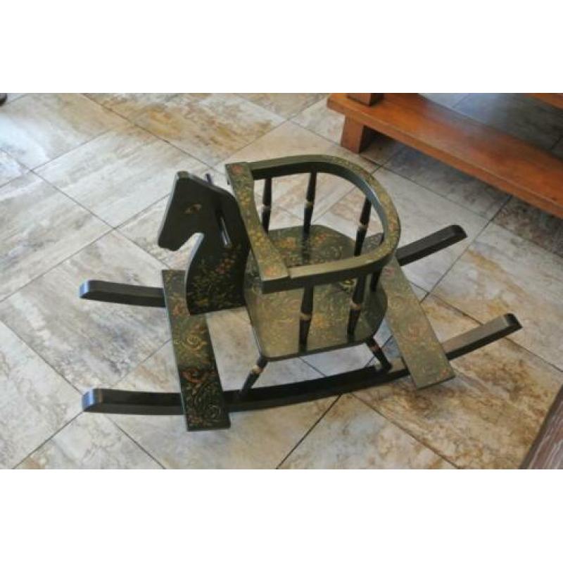Brocante Hindeloopen(Fries) Houten Kinder Hobbelpaard
