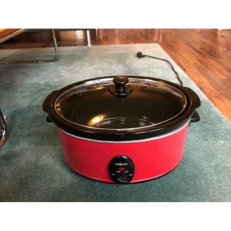 Slow Cooker zachte gaarder 6,5 liter 300w rood