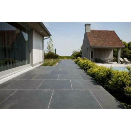 Mustang leisteen Black Slate tuintegels 100x100 cm