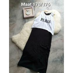 Maat 170/176 NIEUW Meisjes MAXI-JURK met Split BAD JUNIOR
