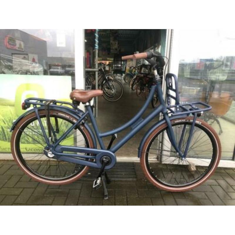Fietsmaster cargo transportfiets 28 inch n3 mat blauw op=op!