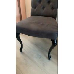Mooie Brocante Eetkamerstoelen (Espresso)