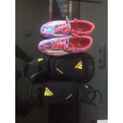 Voetbalschoenen + scheen- enkelbeschermers - Adidas